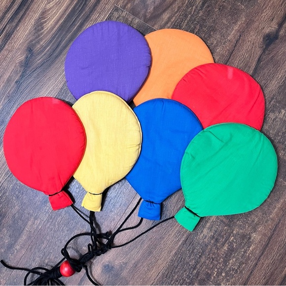 Vintage 70s 80s Circus Balloon Fabric Wall Hanging Kids Decor Wooltex 19… - Picture 2 of 4